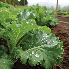 cabbage growing in the garden