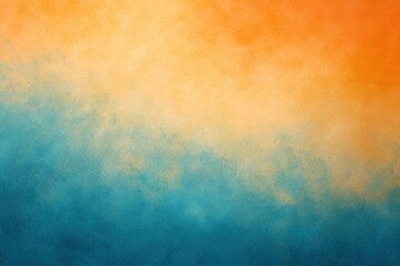 Abstract Watercolor Gradient Background Texture in Orange and Blue Colors, Artistic Design Element, Close Up