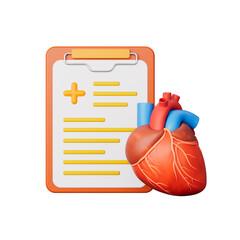 3d rendering medical heart and medicine in blue background