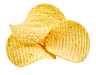 Crispy Potato Chips: Texture, Flavor, Transparent Background