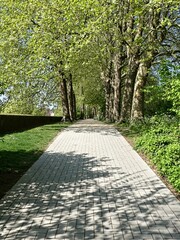 Ypres (Ieper), April 2025: Visit to the magnificent town of Ypres in Belgium - View of the ramparts...