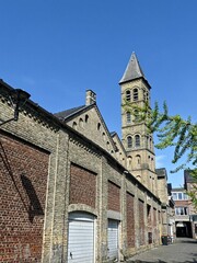 Obraz premium Ypres (Ieper), April 2025: Visit to the magnificent town of Ypres in Belgium. View of the town 