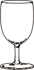 線画のゴブレットのイラスト