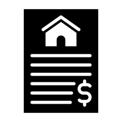 Mortgage Document  Vector Glyph Icon Design