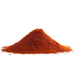 Fine Red Pepper Powder on White Background for Spicy Food Branding and Herbal Concepts