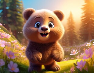 3D niedliches Bärenbaby