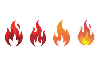 Bold Red Flame Vector Icon 2
