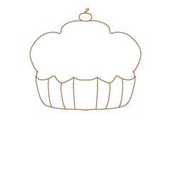 vector illustration of cupcake