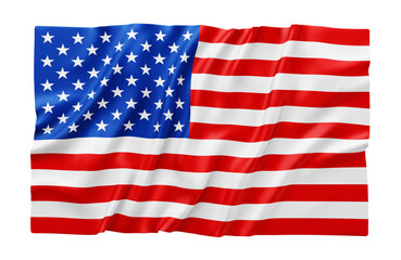 American flag waving vector realistic illustration. USA national symbol.
