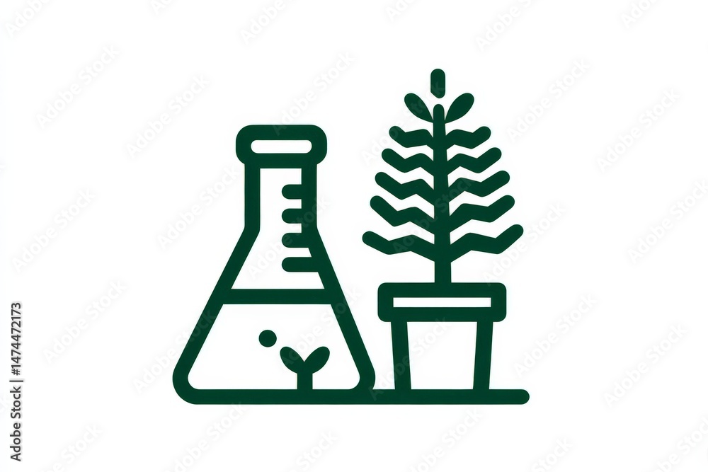 Poster experimenting with plant growth in a laboratory setting using scientific equipment and healthy flora