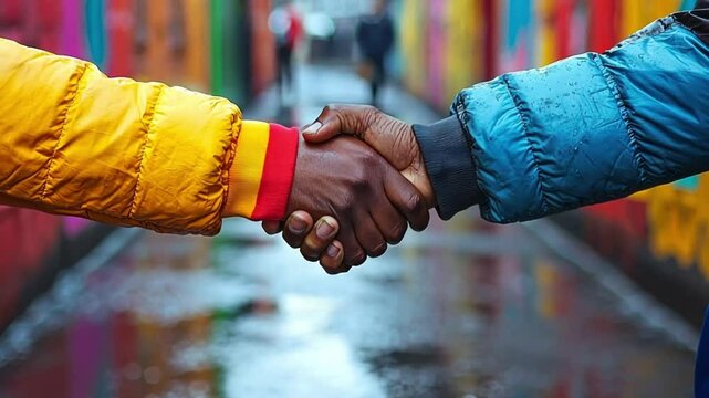 Unity in Diversity: A Handshake symbolizing togetherness and collaboration