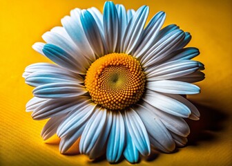 Close-Up White Daisy Flower, Macro Photography, High Depth of Field, Floral Detail