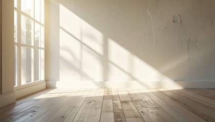 Sundrenched room with warm hardwood floors and picturesque window view cozy