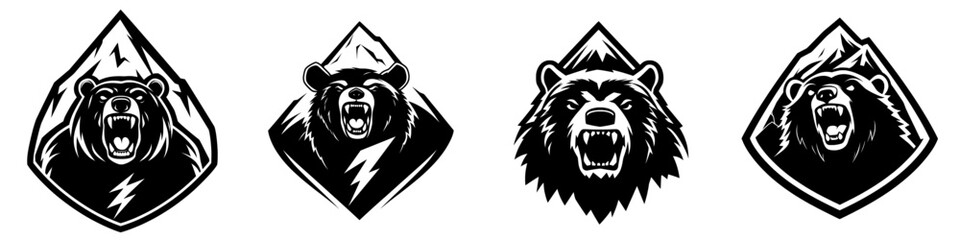 The wild American black bear is distinct from the grizzly, being a modern and aggressive animal with large claws on its paws