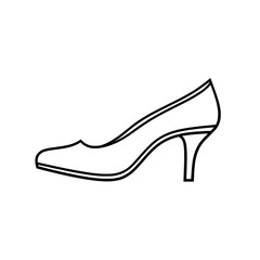 Obraz premium Outlined icon of a high heel women's shoe representing fashion, elegance, and formal footwear