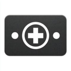 Fototapeta premium Isolated medical icon design on a dark textured background with white highlights