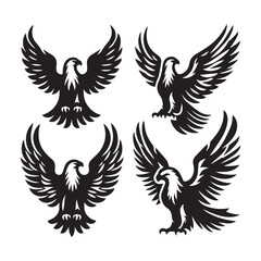 Fototapeta premium High Quality Eagle Silhouettes