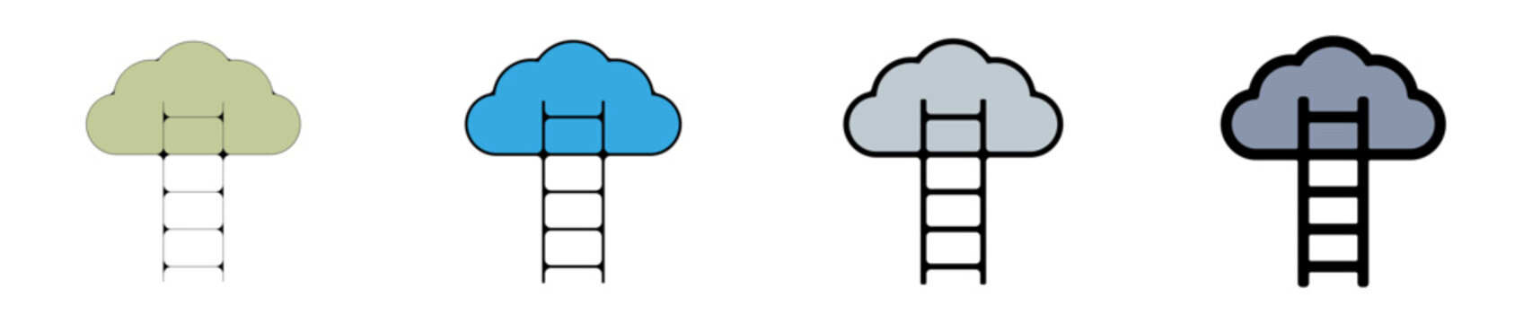 icone symbole pictogramme entreprise success nuage echelle graisse couleur