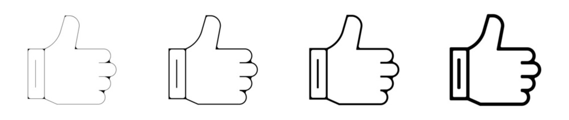 icone symbole pictogramme entreprise success travail main pouce graisse