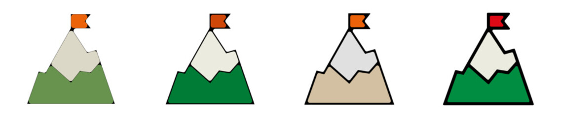 icone symbole pictogramme entreprise success travail sommet objectif graisse couleur