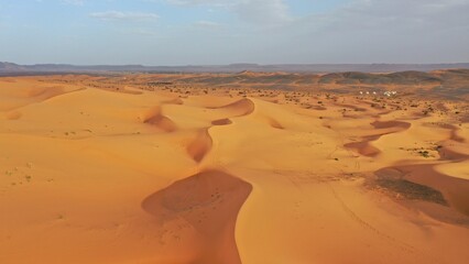 amazing Landscapes from Moroccan Sahara Desert , Merzouga dunes and volcanos mountains,camel in desert