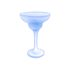 Summer cocktails are blue in color with yellow tropical flowers