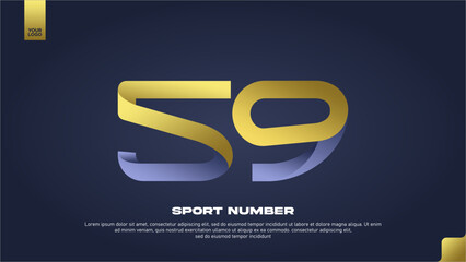 Sleek Aerodynamic Sport Number 59 with Modern Gradient Effect