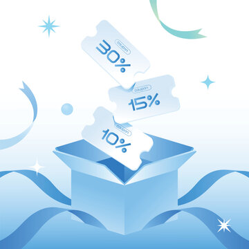 Discount coupon Gift box Event illustration