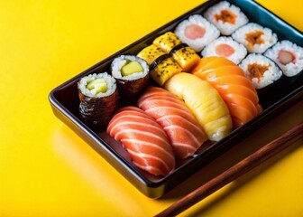 Delicious Sushi Platter:  High-Resolution Stock Photo of Assorted Sushi