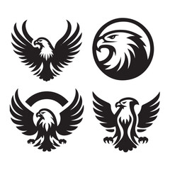 Obraz premium Eagle Silhouette Vector Art