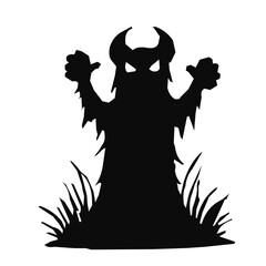 Silhouette of monster aliens