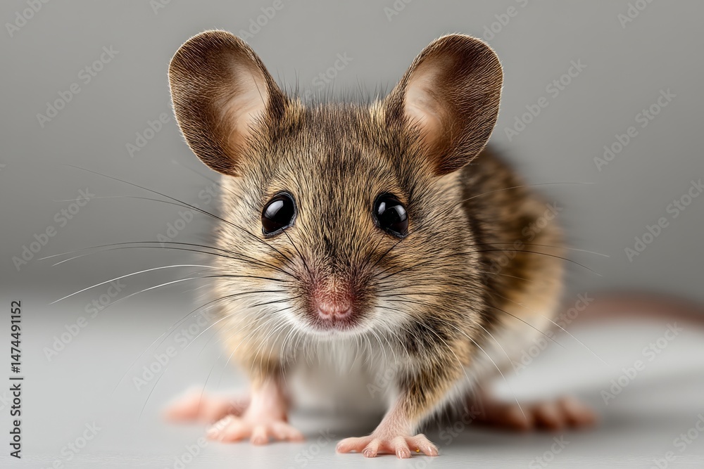 Poster curious small mammal explores its surroundings in a close-up setting