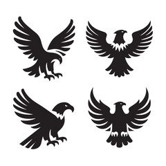 Obraz premium Eagle Silhouette Vector Art