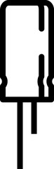 Capacitor icon in line style. Capacitor icon vector. Capacitor icon vector illustration isolated