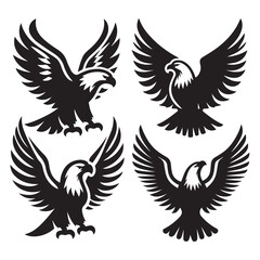 Fototapeta premium Eagle Silhouette Vector Art
