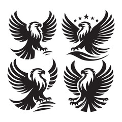 Obraz premium Eagle Silhouette Vector Art