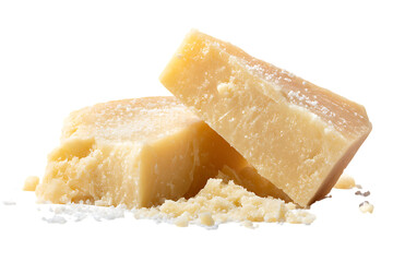 Naklejka premium Isolated parmesan cheese for cooking with clean white background highlighting product