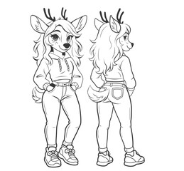 furry color page character