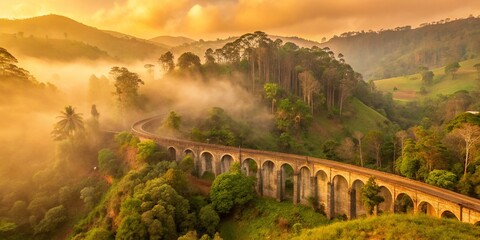 Ella Nine Arch Bridge, Sri Lanka: Lush Green Forest Landscape near Nuwara Eliya