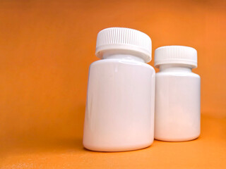medicine bottle and pills