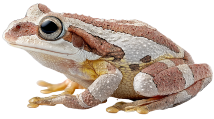 Unique Frog Portrait: A captivating view captures the intricate beauty of an exotic frog, showcasing its striking patterns and exquisite details.