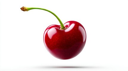 Fresh Red Cherry Isolated on White Background for Food Photography
