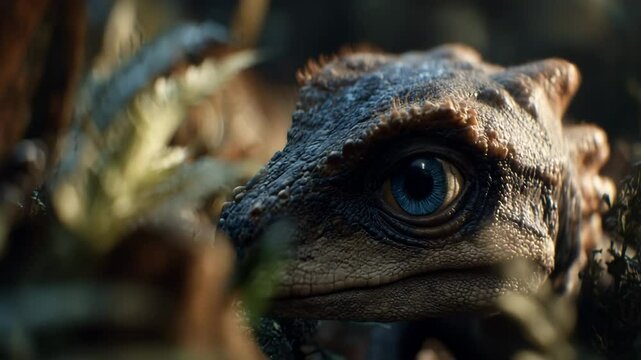 4K Animation of Baby Dinosaur in Natural Habitat | Adorable Prehistoric Creature Roaming Primeval Landscape | Realistic Dino Hatchling Footage
