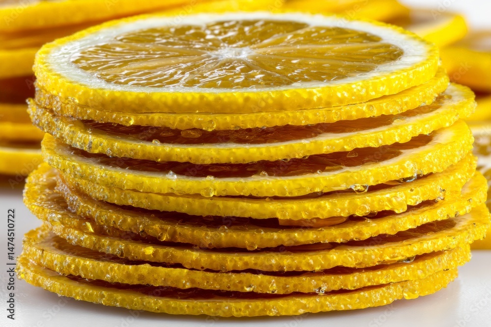 Aufkleber stacked slices of dried lemon ready for use in culinary creations and beverages