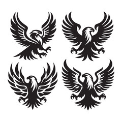 Obraz premium Stylized Eagle Icons Vector