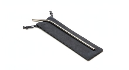 Reusable Stainless Steel Straw in Carry Pouch