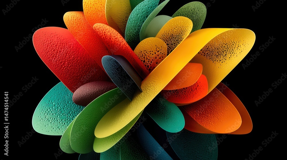 Aufkleber abstract shape with gradient color generative ai,stock photo