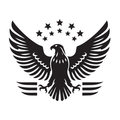 Fototapeta premium Vector Eagle Shapes in Black