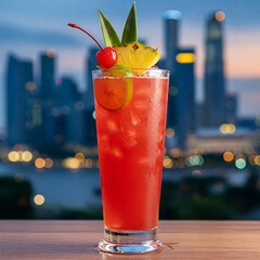 A singapore sling cocktail drink