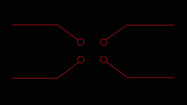Four callout Hud elements animation on black screen, four Call out Hud design, four call out Hud elements frame lines callout animation. 4k